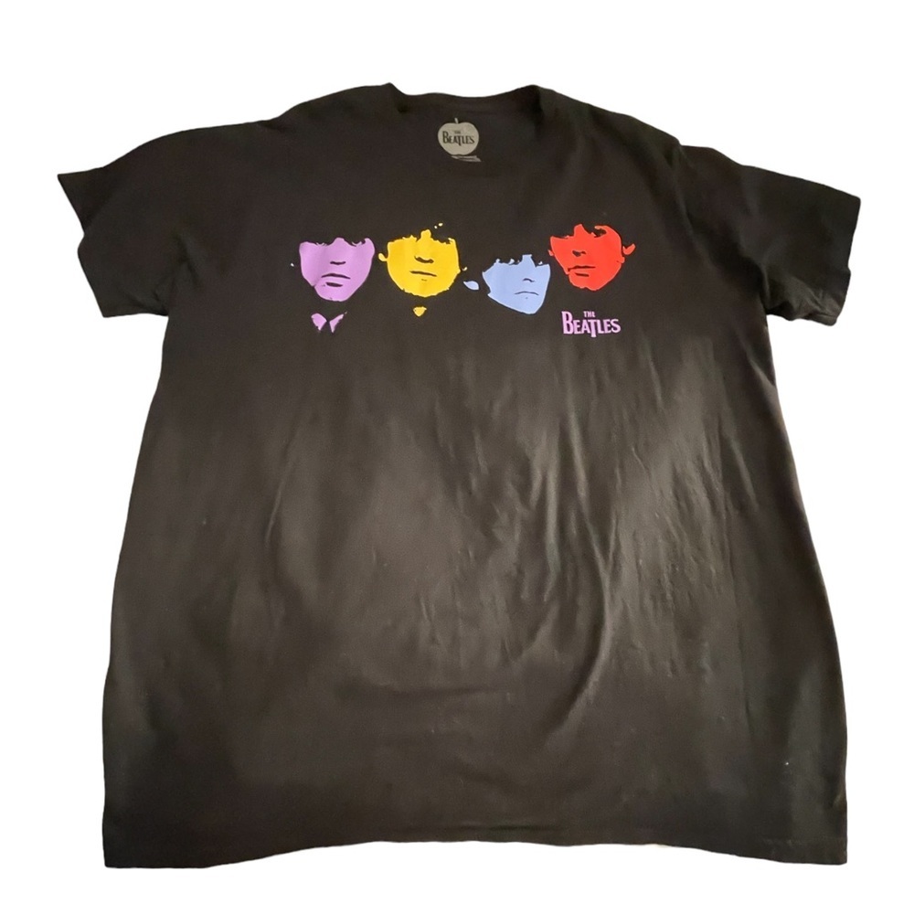 The Beetles Black short sleeve graphic unisex cotton tee size XL